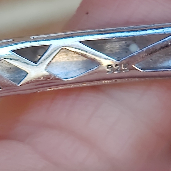 Sterling Bella Etoile Enameled Diamond Bangle Bracelet - Picture 10 of 10